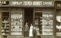Grandfather Zdeněk Kohout ran his shop in Prague's Smichov district, 1920s