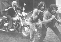 A member of the Hell's Angels in České Budějovice, Tomáš Kohout on the right, 1971