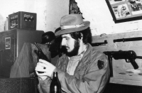 In the unofficial clubhouse of collectors of historical weapons, 1980s.