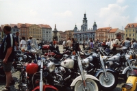 Over 10,000 participants on 7,500 motorcycles came to České Budějovice for Super Rally 2023, 2003