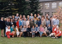 Teaching staff of the Bishop's Grammar School in České Budějovice, 1990s.
