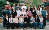 As a member of the teaching staff (far left in the middle row), Church Primary School in České Budějovice, 2006-2007