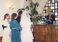 As a wedding officiant, 1990