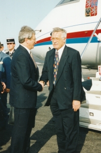 With Václav Klaus in Cannes, 27 June 1995