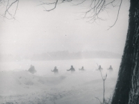Skiing in the Šumava between Javorná and Hartmanice, photo by Tomáš Ježek, 23 February 1973