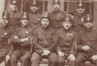 Grandfather Benedikt Pohlídal, first row, second from the left, 1917