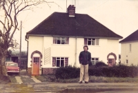 Alan Miroslav Westcott at his ancestral home in Pinvin, England