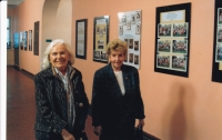Blanka Čílová with Hanka Truncová during a lecture at school, Gymnázium Nová Paka, 2008