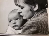 With son Boris, 1970