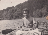 Ivo Havlovič on the Vltava River in 1955