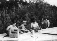 Husband Alfréd Fabián at work at the PTP