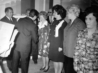 Awarding of prizes for good work at the Zempro poultry farm in Opava Kateřinky, Anna Fabiánová first from the left