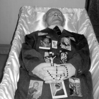 Funeral of husband Alfred Fabián, 2010