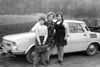 With daughter Marie and son Antonín