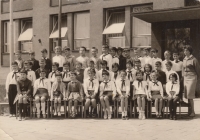 Petr Bukva, third from right above, fourth grade of Zeyerova Primary School, Olomouc, ca. 1964