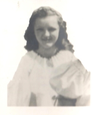 Marie Hrudníková in her childhood