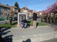 Stanislav Bukovský in 2014 on the occasion of the unveiling of the Memorial to the victims of the air raid on Slovany on 18 April 1945
