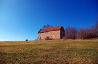 A Renaissance-era barn in Křešice from where SS soldiers fired at escaping prisoners