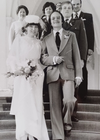 Aleš Svoboda at his wedding, 1980