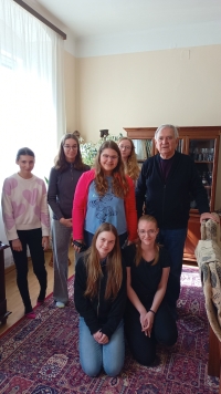 Vladimír Ulrich with the team from the Stories of Our Neighbours project in 2024