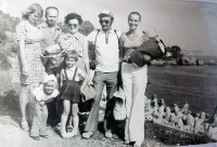 Bohuslava Slobodova on holiday at Yalta with her second husband in 1976 (centre)