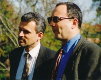 Jan Obrman with Karel Kühnl (then Minister of Industry and Trade), late 1990s