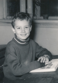 Petr Novák at primary school, 1969