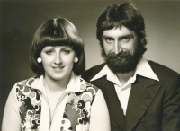 Zdeněk Bartl with his wife Marcela (née Pospíšilová), Trhová Kamenice, May 12, 1977