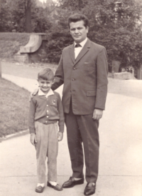 Petr Mamula with his father, 1960s