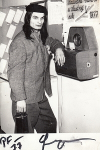 PF 1977 - friend Milan Krampota, 'Gogin', Olomouc