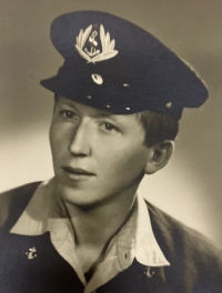 František Fleischmann as a ship boy in uniform, 1967
