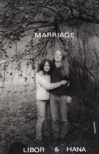 Invitation to the wedding of Libor Malý and his wife Hana