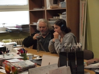 The team from SNP Ústí nad Labem records Jan Tomeš as part of the project Stories of our neighbours, December 2023