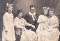 Father Antonín Loveček with his sisters