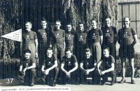 ALAZ Modelers Association, Jan Břinek is second right, 1950