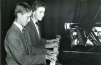 Lukáš Matoušek with his brother, 1958
