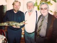 With Josef Škvorecký, Arnošt Wagner in the middle, Josef Škvorecký on the right, 1986