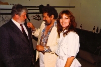 Waldemar Matuška and his wife Olga visiting Canada. From left: Arnošt Wagner, Waldemar Matuška, Olga Matušková, 1987