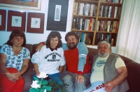 Mr and Mrs Wagner and Mr and Mrs Matuška. From left: Eliška Wagnerová, Olga Matušková, Waldemar Matuška, Arnošt Wagner, Canada, 1991