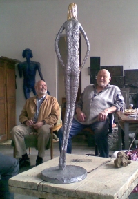 Lukáš Matoušek in Olbram Zoubek's studio, 2008