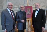 Lukáš Matoušek with composer Zdeněk Šesták and painter Jaroslav Šerých, 2013