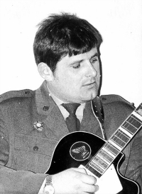 Jan Rydl at the army, 1974/1975