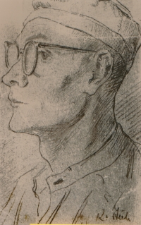 A picture postcard of Pavel Kypr, father of a witness, from Terezín, Christmas 1944