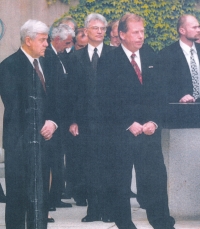 With Václav Havel and Slovenian President Milan Kučan at Prague Castle