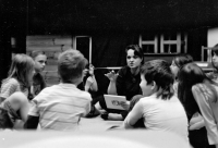 Libuše Vrtišková Hájková at the Art School in Liberec in 2003