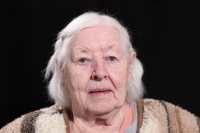 Anežka Marková during the recording for Post Bellum, 2022