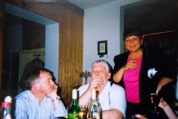 Mr and Mrs Wagner and Karel Kryl in Canada. From left: Karel Kryl, Arnošt Wagner, Eliška Wagnerová