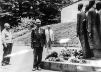 Great-uncle Karel Behenský at the memorial act in KT Mittelbau-Dora