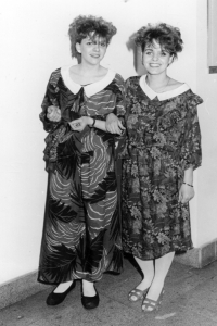 Witness with friend Dana (right), 1985