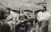 Jan Tomeš (left) with Vladimir Drápal (right), 1987